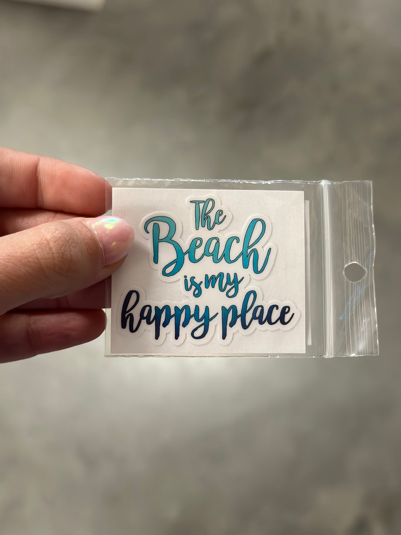 The beach is my happy place sticker