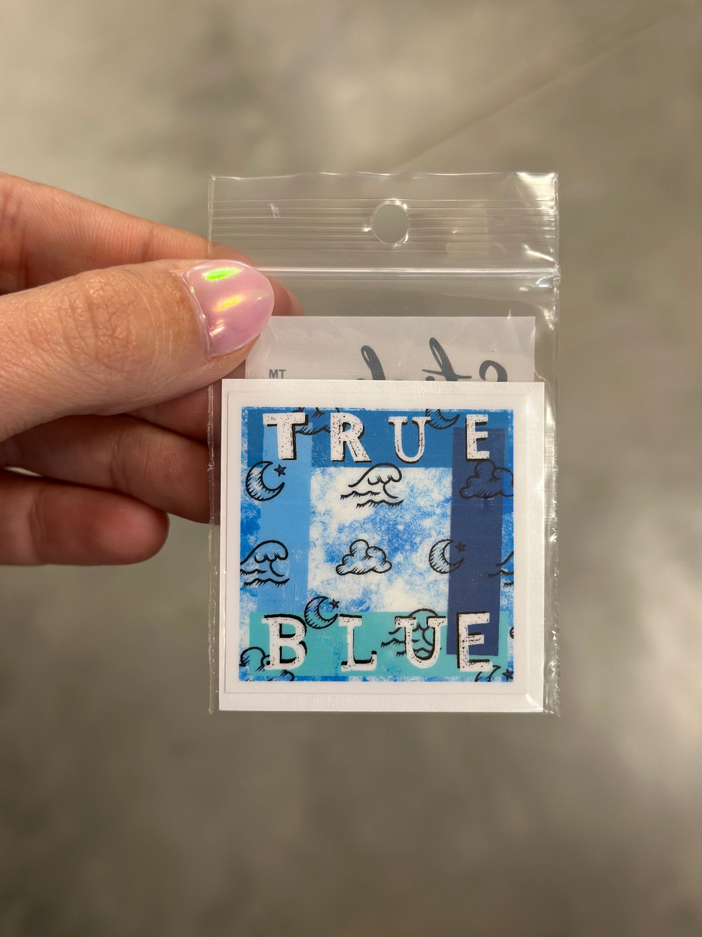 True Blue Sticker