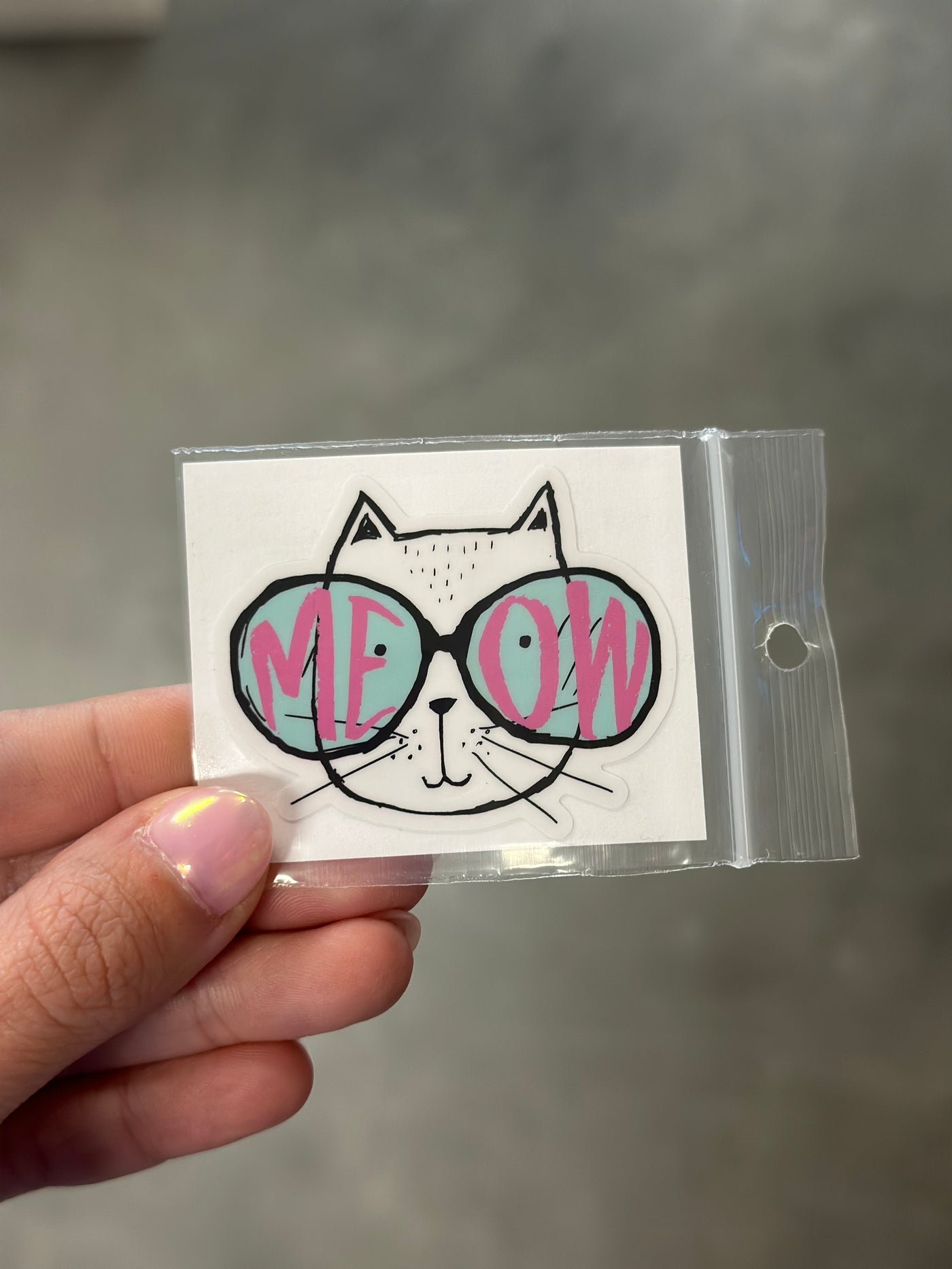 Meow Sunglasses Sticker
