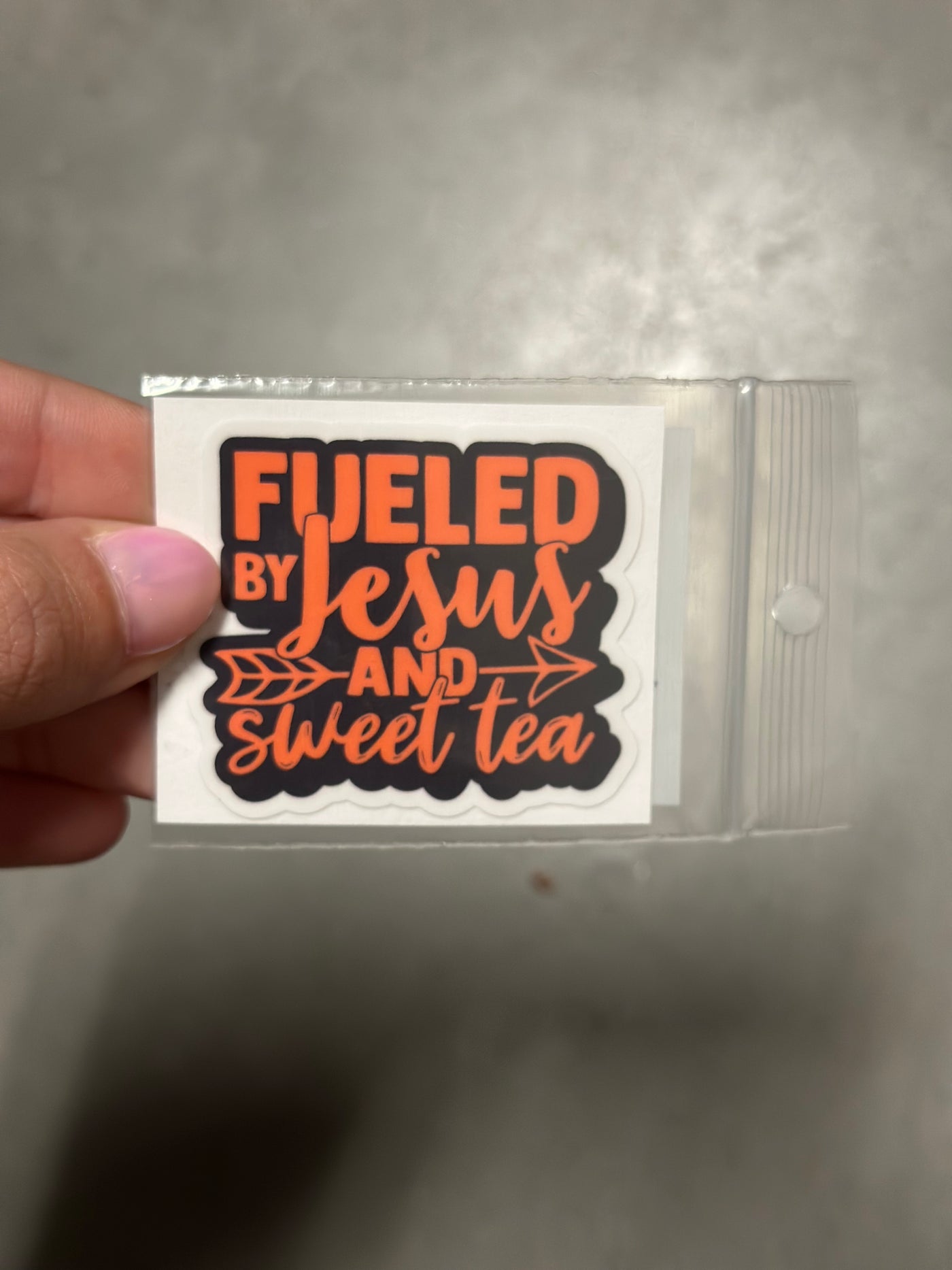 Fueled by Jesus and Sweet Tea sticker