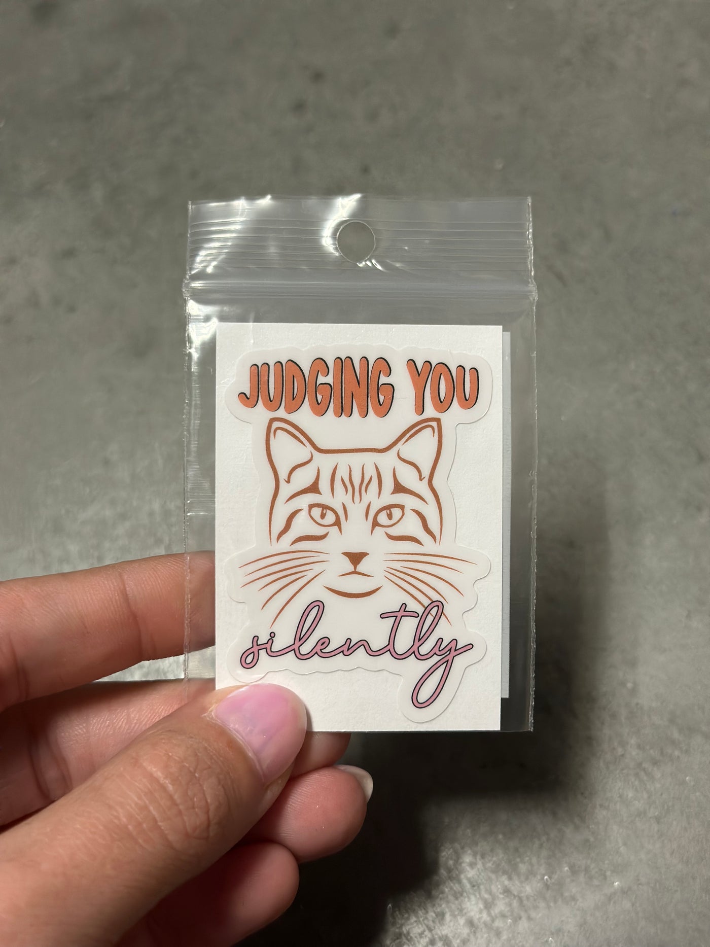 Judging you silently cat - Sticker