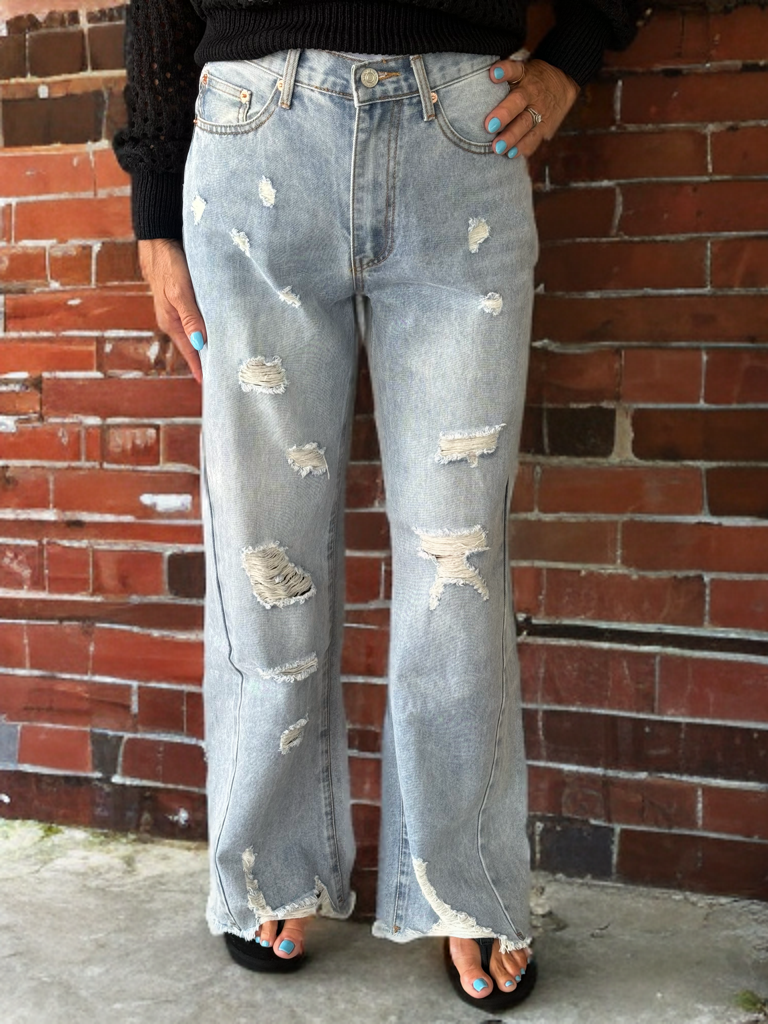 Millie Mid Rise Distressed Jeans