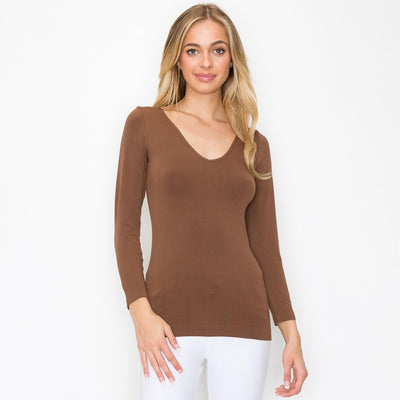 Seamless Reversible Long Sleeve Top