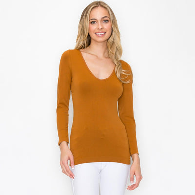 Seamless Reversible Long Sleeve Top