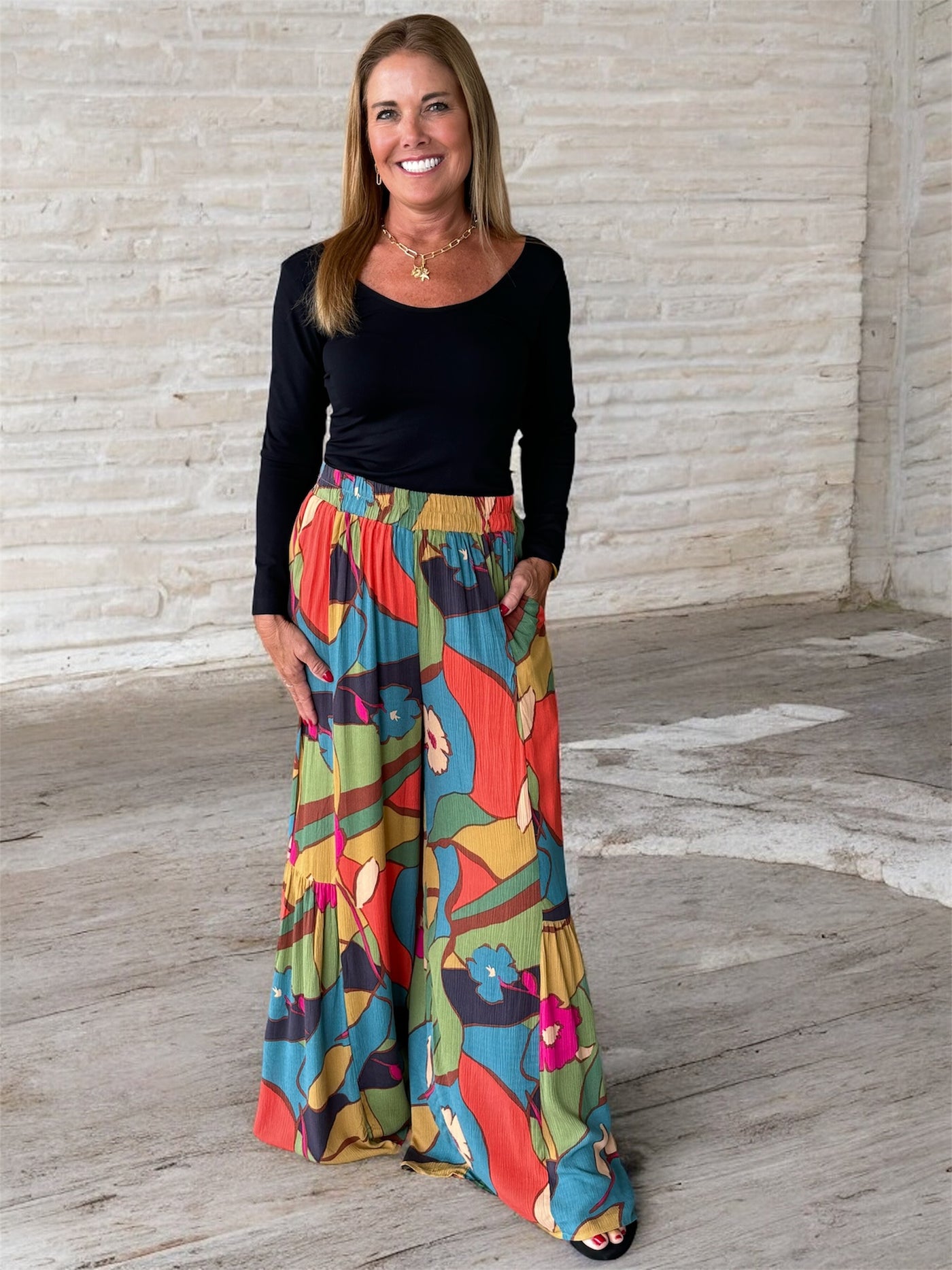 Pure Excellence Printed Pant by Easel