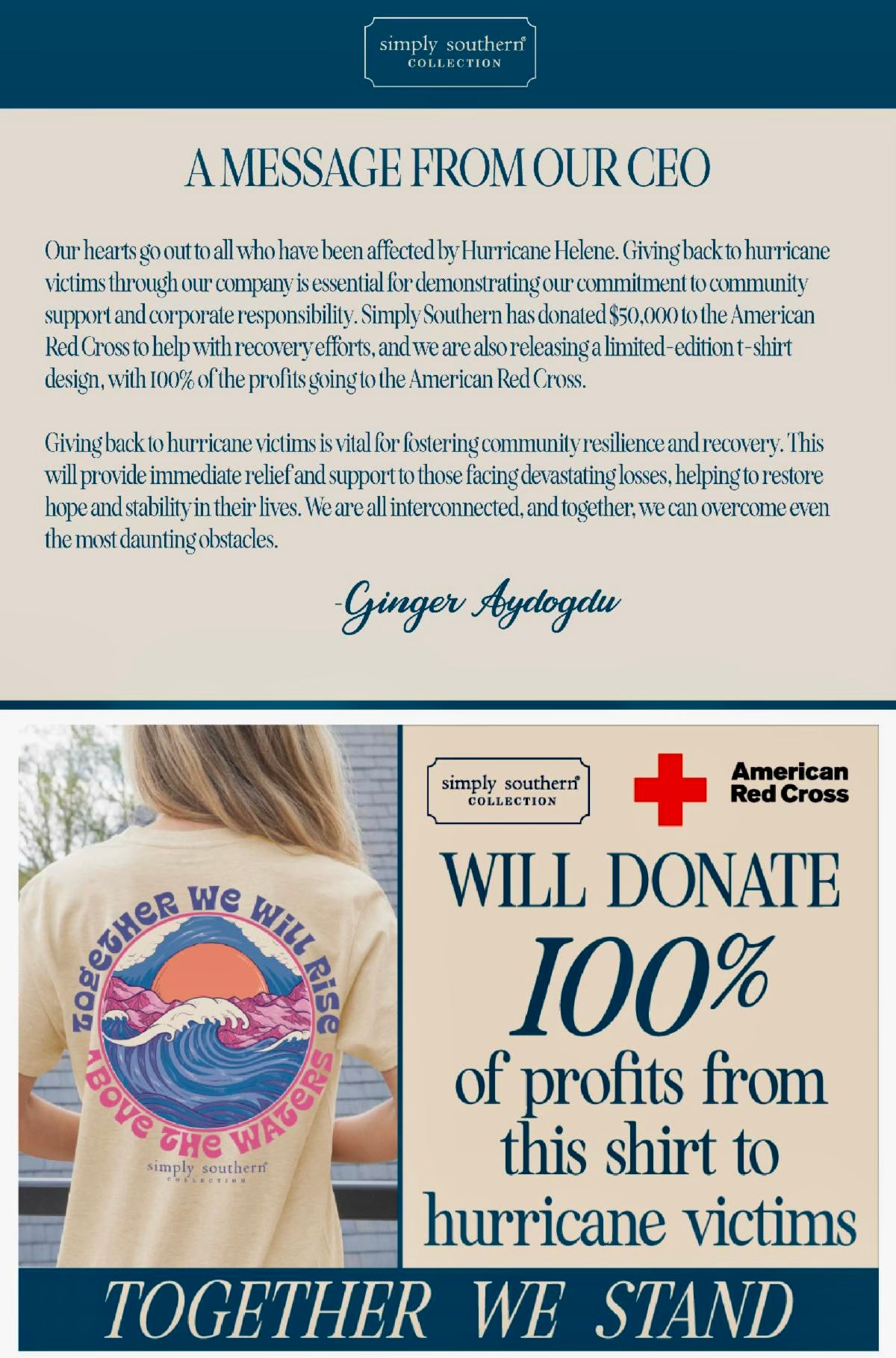 Hurricane Helene Fundraising Tee