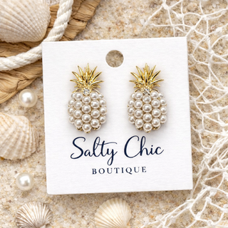 Pearly Pineapple Post Earrings