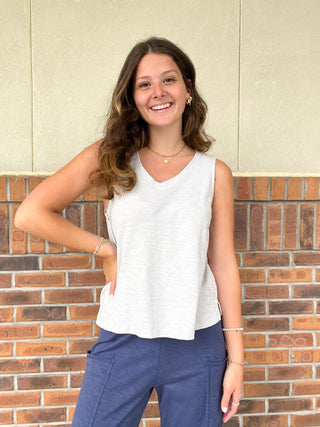 Escape by Habitat Cotton Slub V-Neck Tank