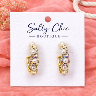 Pearl Mix Hoop Earrings