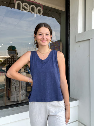 Escape by Habitat Cotton Slub V-Neck Tank