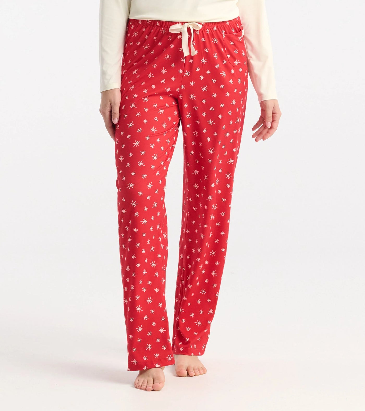 Capelton Road PJ Pants In A Bag - Red Snowflakes