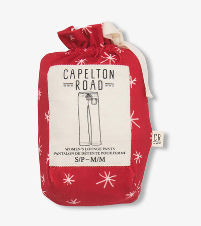 Capelton Road PJ Pants In A Bag - Red Snowflakes