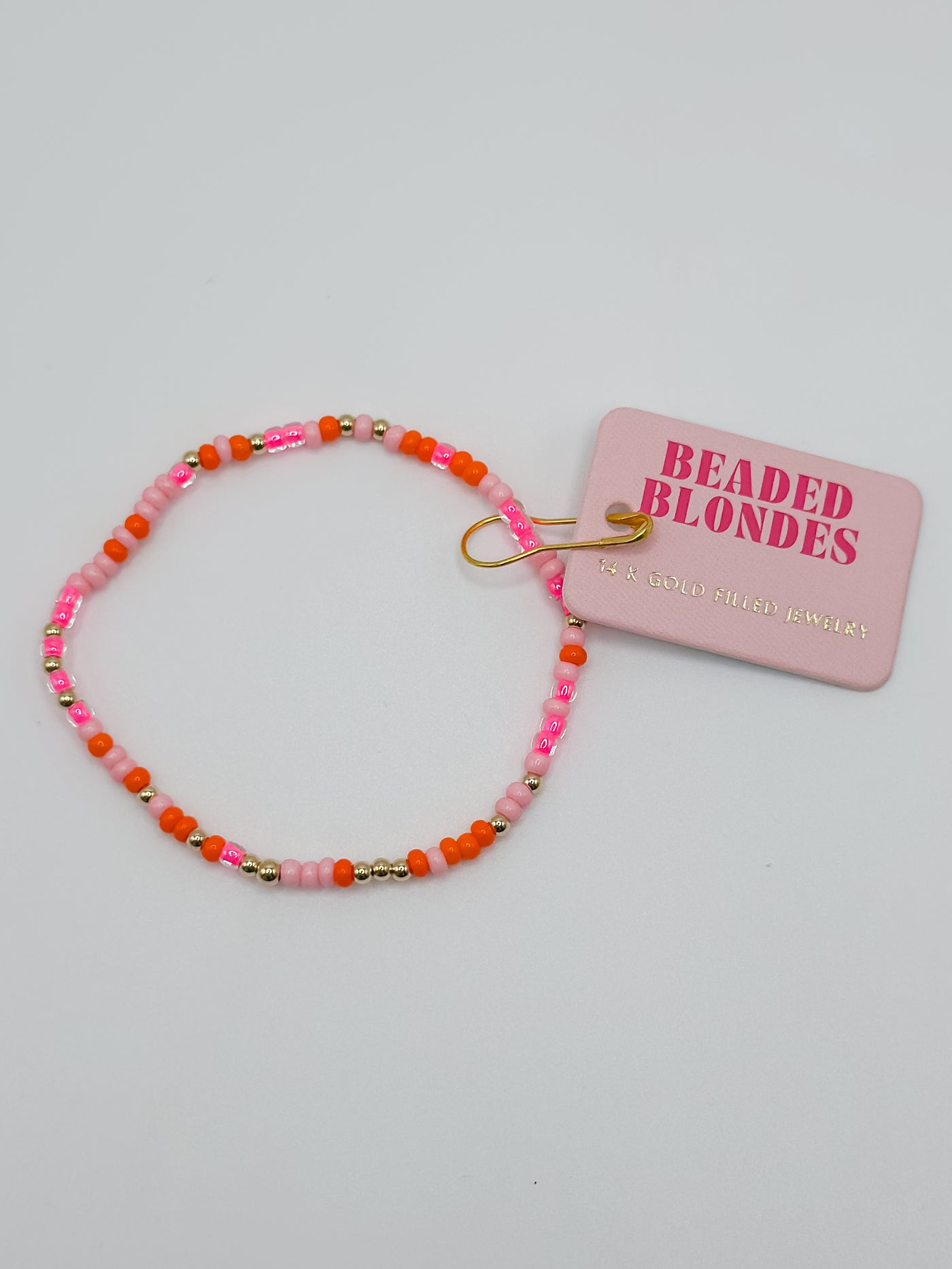 Pinks & Orange Sprinkle Bracelet