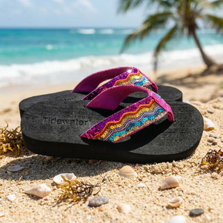 Tropical Sunset Flip Flops