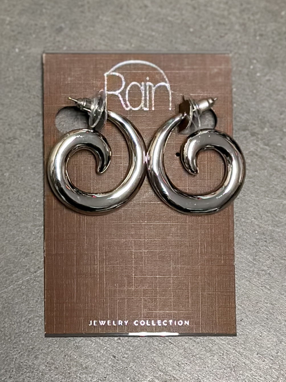 Silver Curl Post Earring