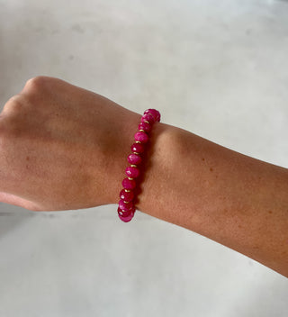 Spartina Stone Stretch Bracelet 8mm Pink