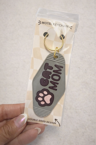 Cat Mom Keychain