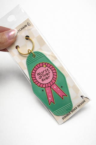 Worst Driver Ever Keychain