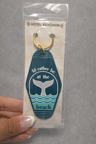 I'd rather be at the beach keychain
