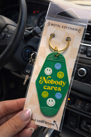 Nobody cares keychain
