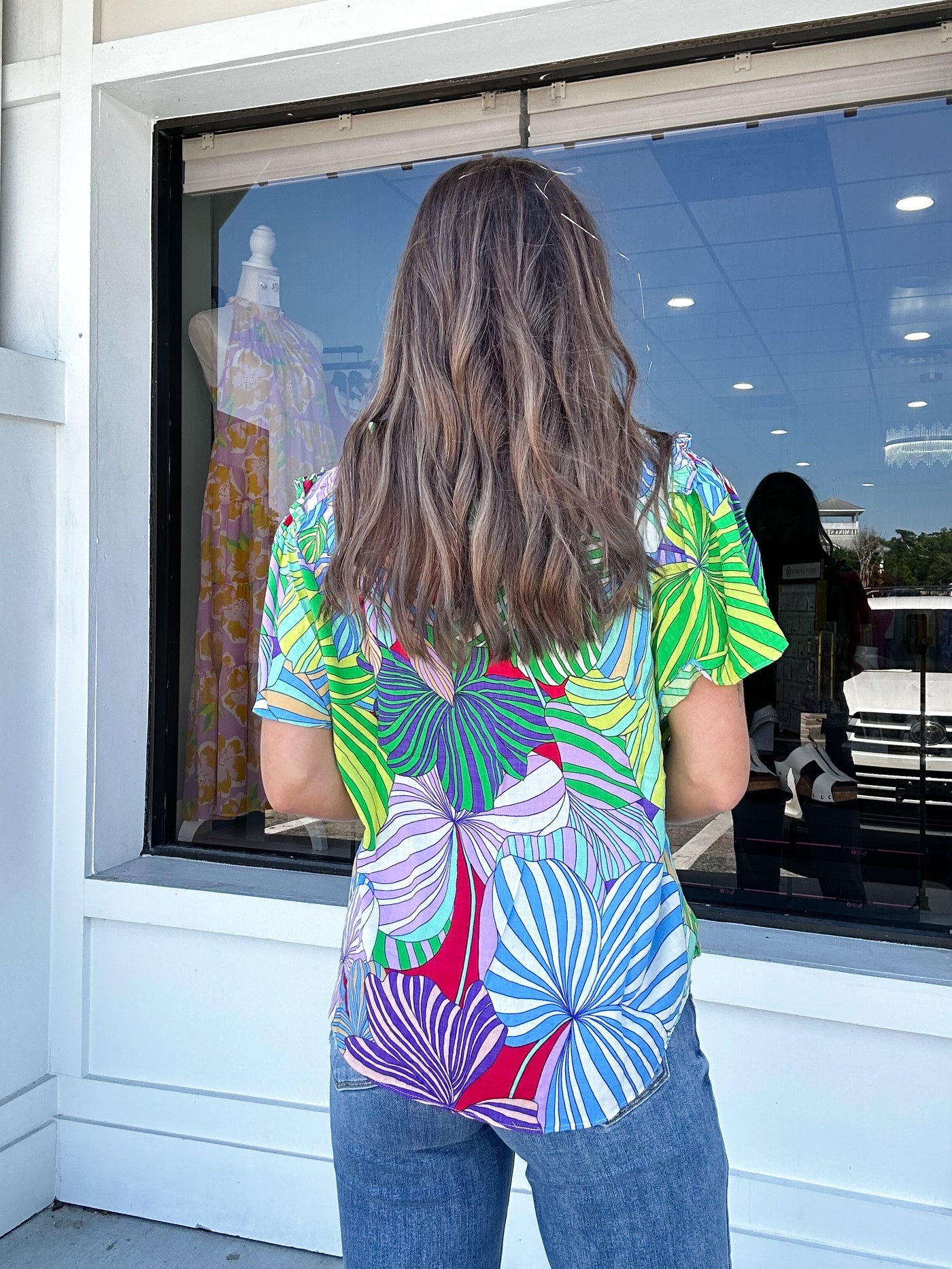 Palm Leaf Printed Top