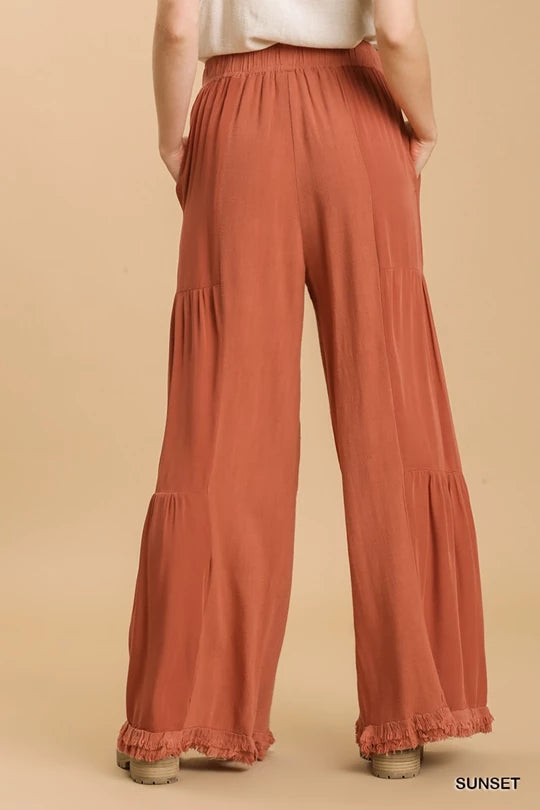 Umgee Sunset Wide Leg Tiered Pant