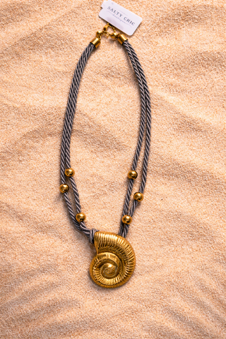 Ocean Bliss Double Corded Necklace -Tarnish Resistant- Water Safe