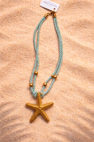 Ocean Bliss Double Corded Necklace -Tarnish Resistant- Water Safe