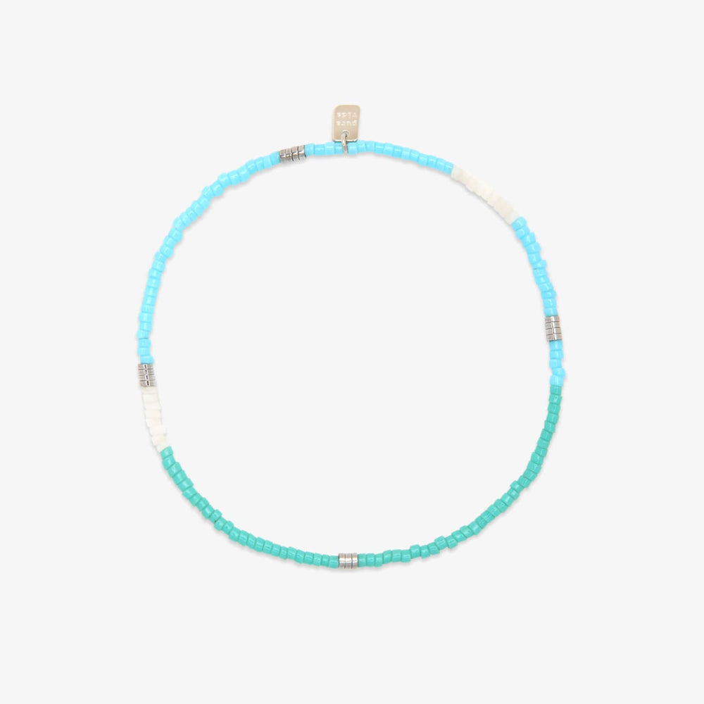 Pura Vida Seafoam Dreams Stretch Anklet