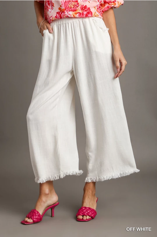 Umgee Best Selling Linen Wide Leg Pants