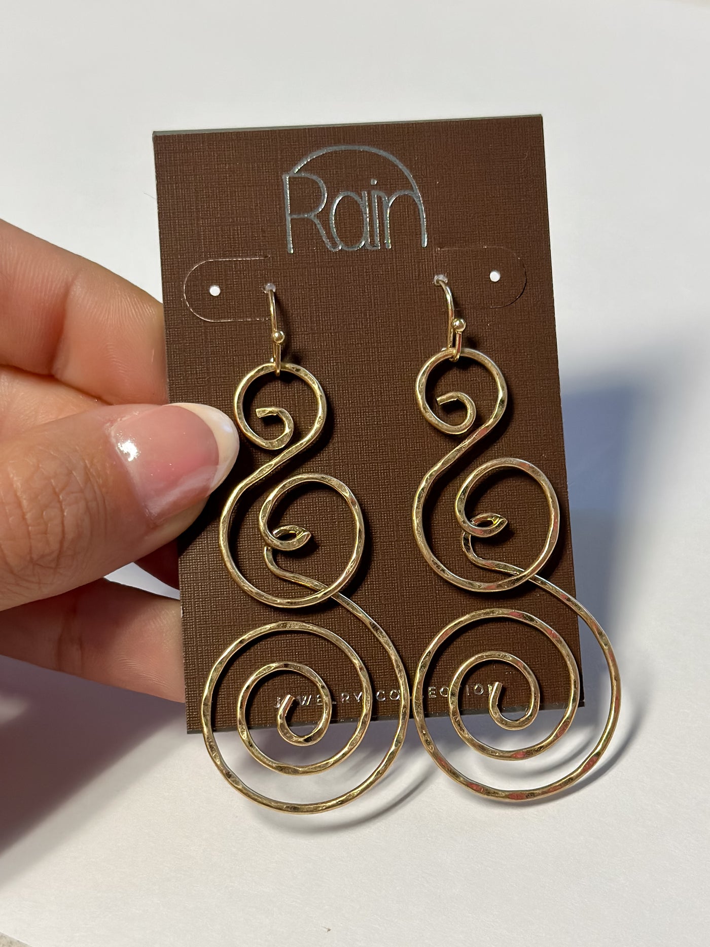 Gold Coils Curls Wire Earring