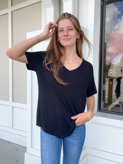 Always Late Oversized V-Neck Tee