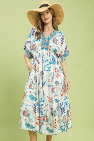 Umgee Seaside Treasure Midi Dress