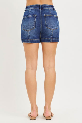 Risen High Rise Salty Stitch Jean Shorts