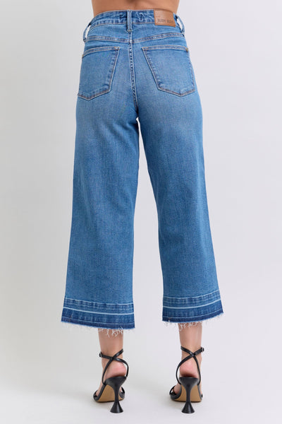 Judy Blue High Waist Tummy Control Release Hem Crop Jean