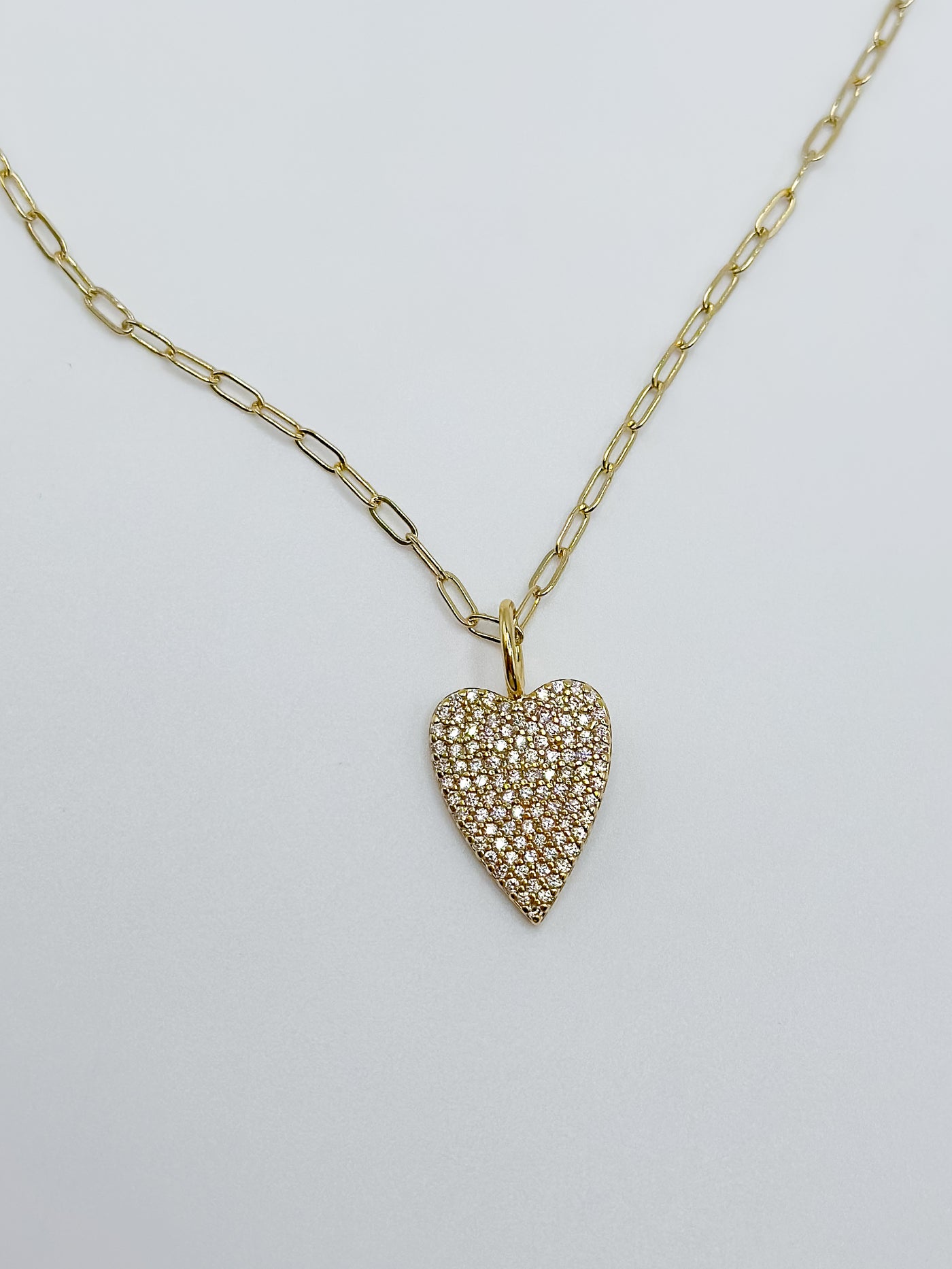 Gold/Clear Moody Heart Charm