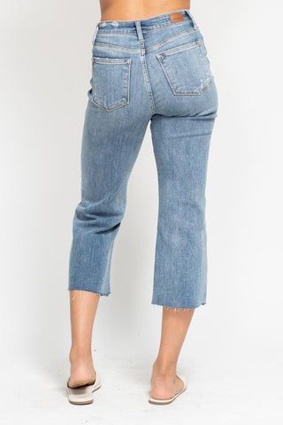 Judy Blue High Waist Destroy Crop Leg Jean