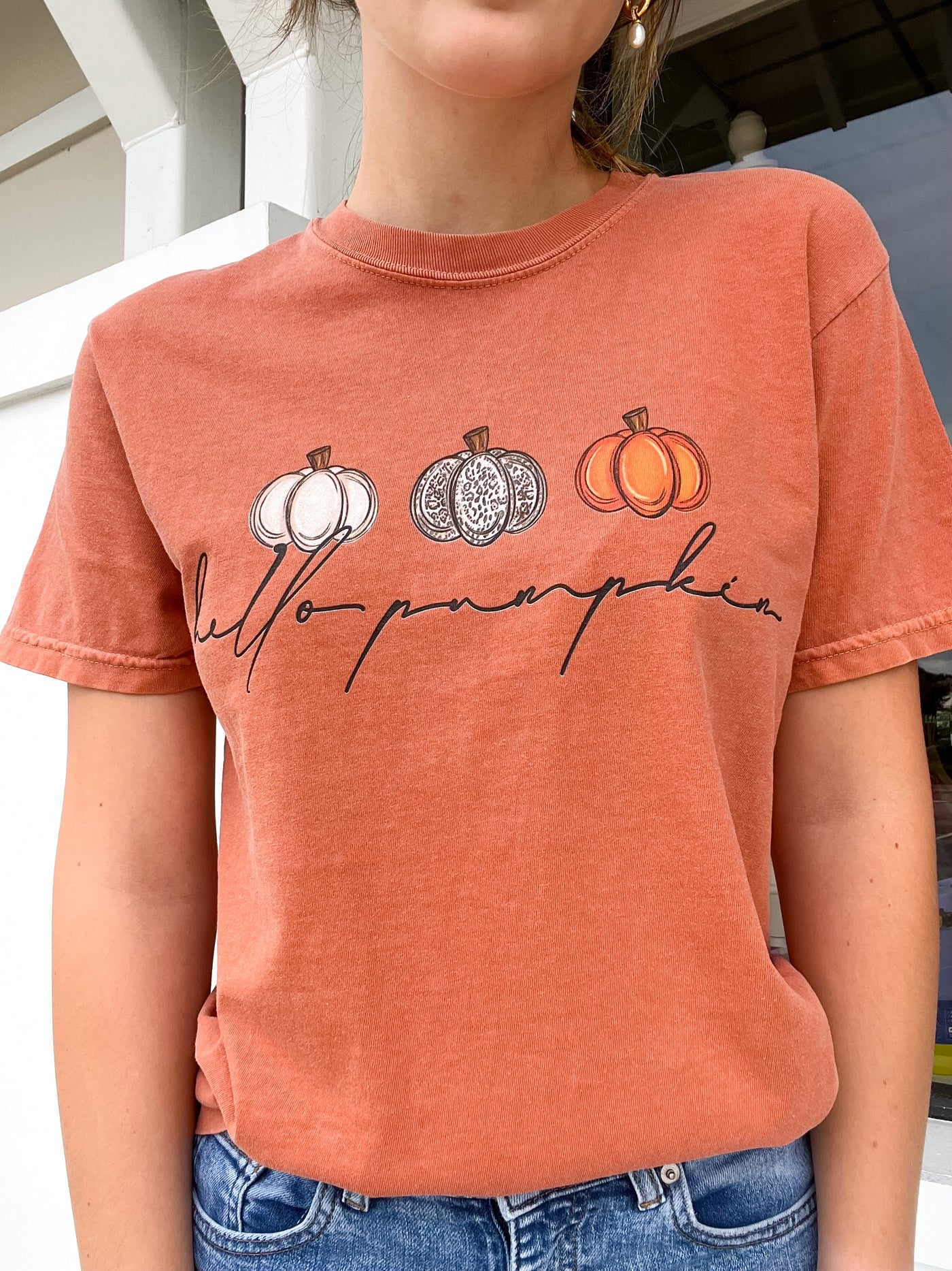 Hello Pumpkin Pumpkins Tee