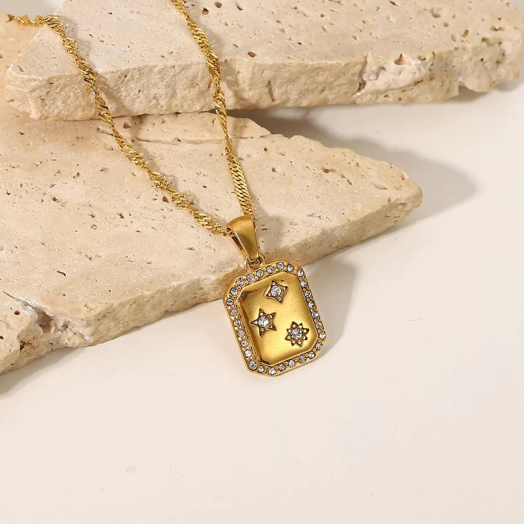 Starry CZ Pendant Necklace