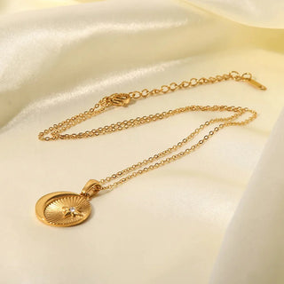 Moon & Star Pendant Necklace