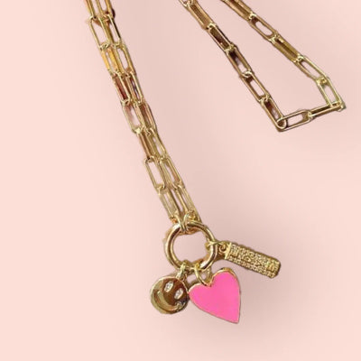 Smile & Love Charm Necklace