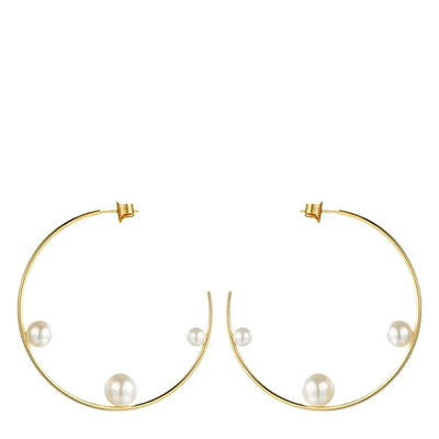 Statement Pearl Hoops