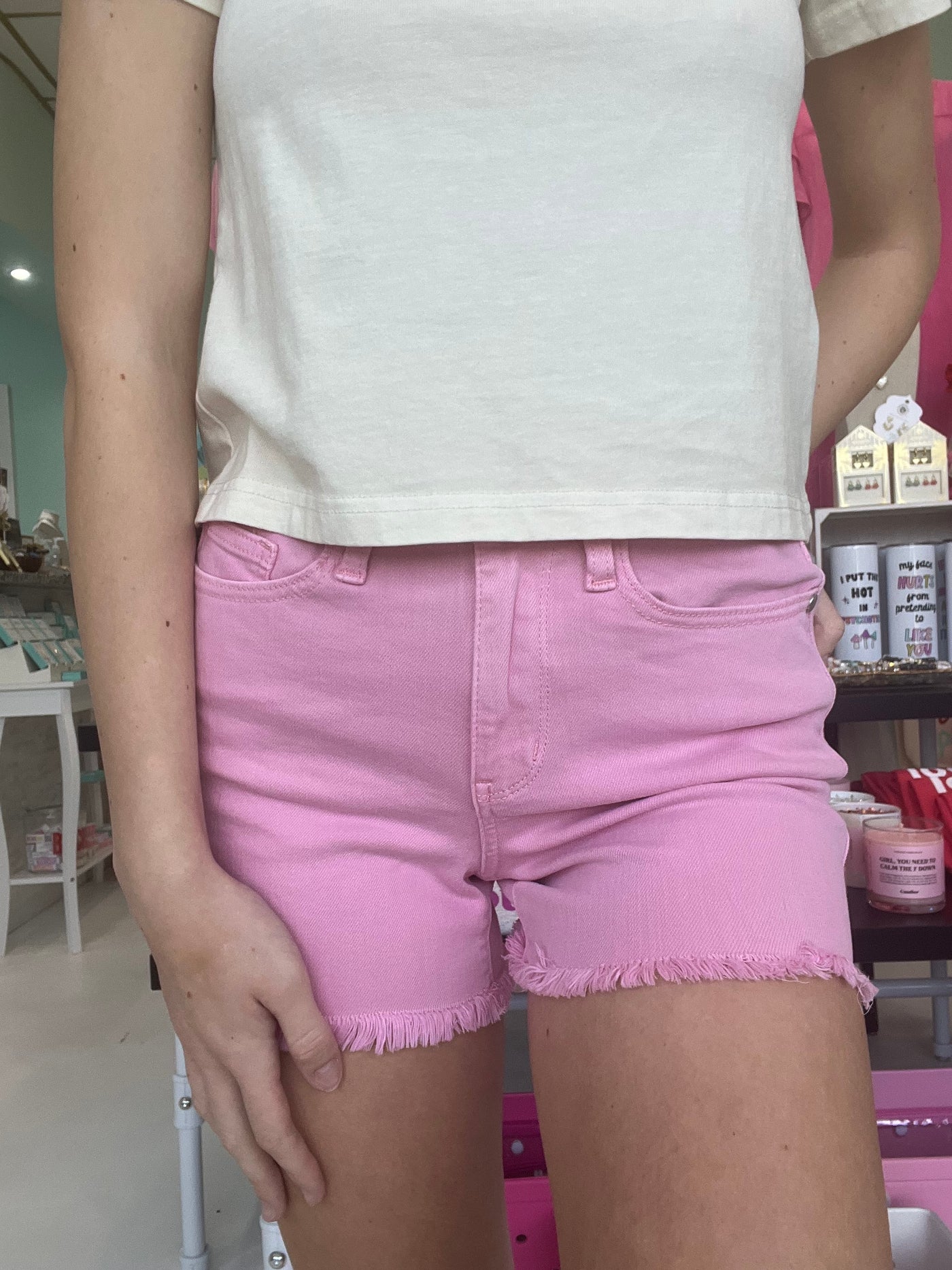 Judy Blue Bubblegum Shorts