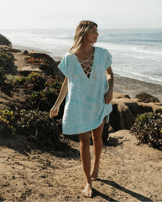Sand Cloud Floral Turtle Cover up