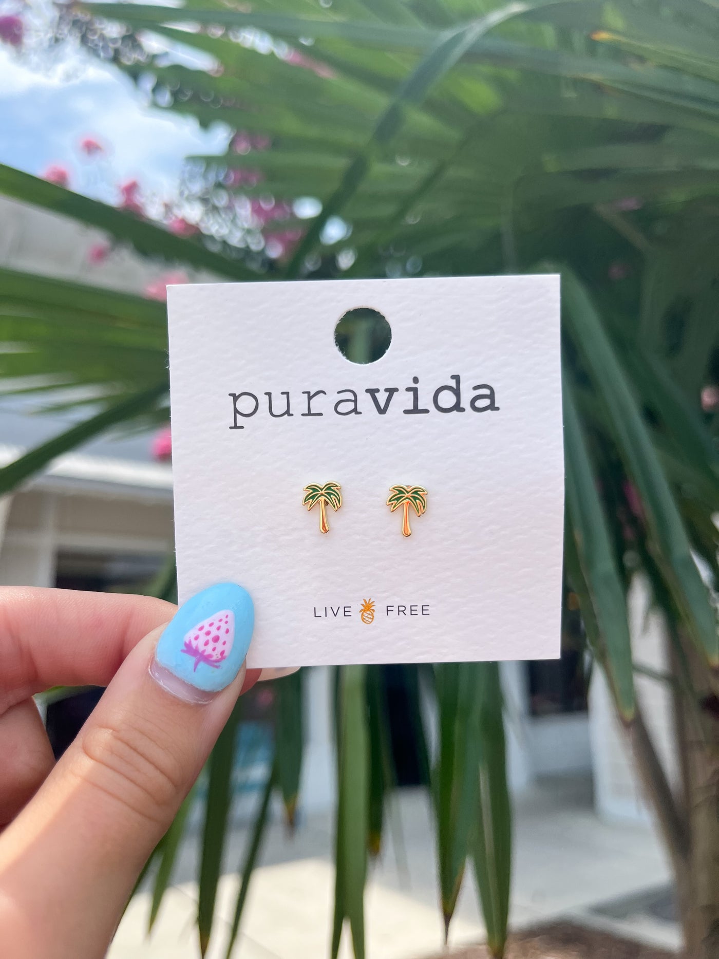 Pura Vida Paradise Palm Stud Earring