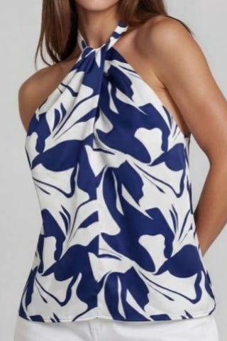 Harbor Blue Halter Top