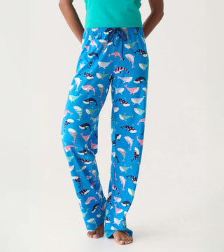 Capelton Road Women's Fun Whales Cotton Pajama Pants