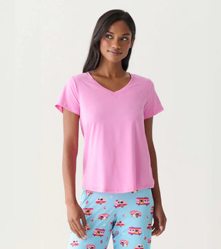 Capelton Road PJ V-Neck Pink T-Shirt In a Bag