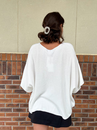 Boxy Babe Short Sleeve Sweater