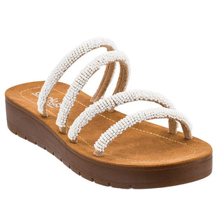 Corky’s Ivory Multi Striptease Sandal